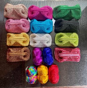 Hợp thời trang kim loại Crochet buổi tối đám cưới Túi ly hợp túi, buổi tối phụ nữ Túi với dây chuyền vàng và xử lý - Product Image 5