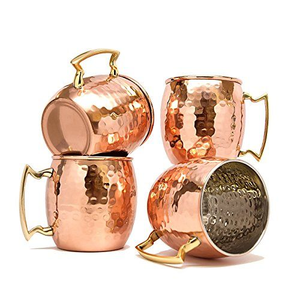 Metal Elegant Moscow Mule Copper Mug Indian Hand Crafted <b>Russian</b> Copper Mugs - Product Image 6