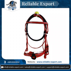 Indian Manufacturer's Latest Australian Saddle Style Red Nylon Western Bridle Combination <b>Halter</b> With Split Reins Accessory - Product Image 5
