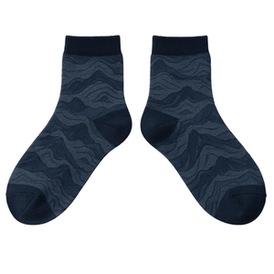 Chaussettes habillées rayées pour hommes, grande taille, en coton peigné de haute qualité, chaussettes mi-mollet, respirantes et décontractées pour hommes - Product Image 5