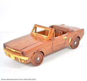 โมเดลรถไม้งานฝีมือทำจากไม้ที่หรูหราในการตกแต่งห้องของคุณ - Product Image 3