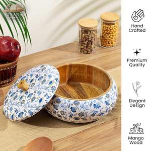 กล่องชาปาตีไม้รักษ์โลกสำหรับเก็บโรตีร้อนในสไตล์เรียบง่ายราคาประหยัด กล่องชาปาตีไม้พร้อมหูหิ้วสำหรับเสิร์ฟง่าย - Product Image 6