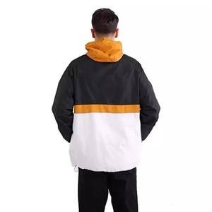 <b>Mens</b> Color Block Windbreaker <b>Jacket</b> <b>Lightweight</b> <b>Waterproof</b> Outdoor Hooded Coat - Product Image 5