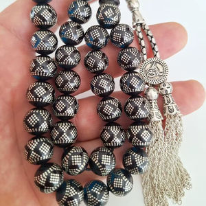 Cuentas de oración artesanales, Rosario musulmán TASBIH, cuentas de oración musulmana, cuentas de oración musulmana, resina islámica Tasbih - Product Image 6