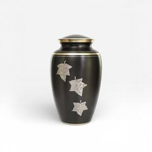 Soft Pearl White Cremation Urn with Subtle Wave <b>Texture</b> Gloss Finish and Silver Rim for Peaceful Remembrance - Product Image 5