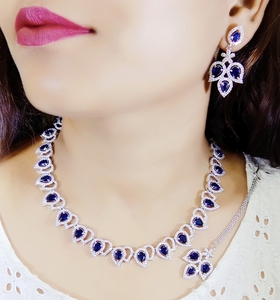 Ecstatic Handmade Brass <b>Choker</b> Necklace Set With AD Stones For Weddings Engagements Anniversaries Parties Great Gift Idea - Product Image 1