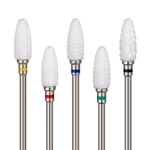 Yaqin kualitas tinggi manikur pedikur profesional akrilik kikir kuku bentuk api 3/32 ''keramik pelepas kuku bor - Product Image 1