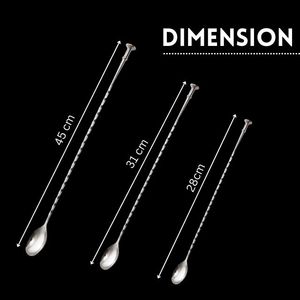 Factory Wholesale Prices Stainless Steel Bar <b>Stirrer</b> Spoon Twisted with Muddler top Long Handle <b>Cocktail</b> <b>Stirrer</b> Mixing Spoon - Product Image 4