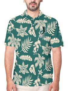 Trajes Casuales de Punto para Hombre, Venta Caliente 2026, Cuello Alto con Botones, Estampado por Sublimación, Manga Corta para Camiseta Polo, para Primavera y Otoño - Product Image 2