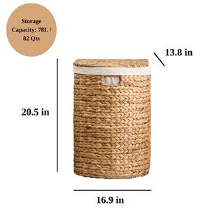 Panier à linge en osier tissé en jacinthe d'eau, panier de rangement fait à la main, vente en gros, écologique, fabriqué au Vietnam - Product Image 2