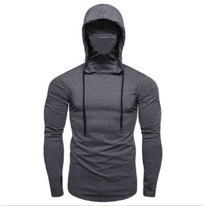 Sweat à capuche d'entraînement pour homme, hiver, fitness, surdimensionné, uni, fermeture éclair, 100% coton, vêtements de sport, manches longues - Product Image 4