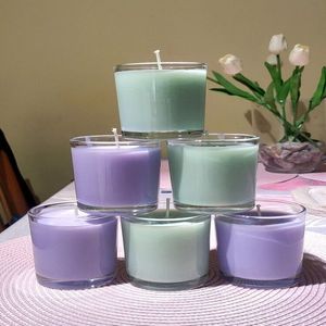 Porte-bougie en verre élégant créant une lumière douce et chaleureuse pour rehausser la décoration de la maison avec une ambiance festive charmante - Product Image 3