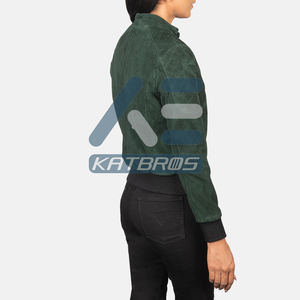 Veste en cuir véritable pour femme, légère, confortable, style contemporain, chaude, décontractée, design artisanal de qualité supérieure - Product Image 3