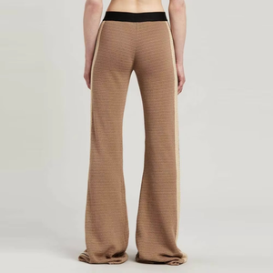 Pantalón acampanado de Color liso de último diseño de alta calidad 100% para mujer, pantalón de chándal de Material de algodón elegante a la moda para mujer - Product Image 2