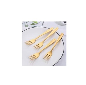 Cuillère fourchette en laiton de haute qualité avec poignée de tige excellente fourchette de soutiens-gorge de conception pour le dessert à bas prix fourchette en laiton - Product Image 3