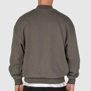 Venta caliente de los hombres de gran tamaño pulóver sudadera personalizada OEM serigrafiado de peso pesado de algodón de cuello redondo para el invierno - Product Image 3