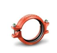 Accouplement rigide rainuré en fonte ductile, revêtement époxy rouge pour systèmes de lutte contre l'incendie et de conduites d'eau ANSI/AWWA