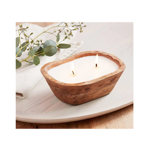 Bol à bougie en pâte de bois artisanat nouveau bol en bois unique grand comme pièce maîtresse bougeoir bol à pâte - Product Image 6