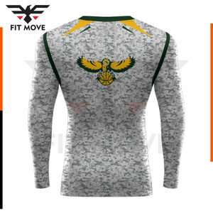 Grappling MMA Rash Guard Design Your Own Sublimation Compression Shirt Bjj Rashguard Custom <b>Printed</b> Mens Men Technology OEM Long - Product Image 4