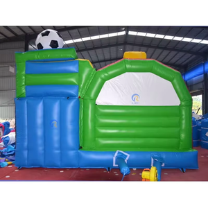 Castillo Inflable Comercial para Fiestas con Temática de Fútbol, Tobogán Inflable de 5x5m, Castillo de Brinco para Niños, Casa de Brinco de PVC - Product Image 3
