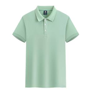 Calidad 220 gramos poliéster/algodón liso teñido hombres Polo ligero transpirable de talla grande sólido Logo patrón Ringer camiseta - Product Image 1