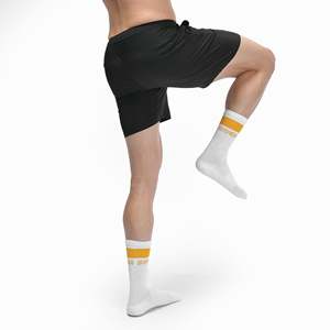 Vamos Padel Comfortable Knitted Bermuda <b>Shorts</b> for <b>Men</b>-<b>Elastic</b> <b>Waist</b> Sporty High Street Style - Product Image 2