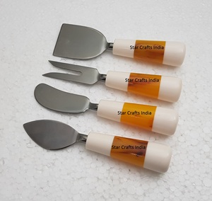 Poxy-Juego de Herramientas de acero inoxidable para el hogar, Teel de acero inoxidable con mango recreativo y Chapado en plata - Product Image 3