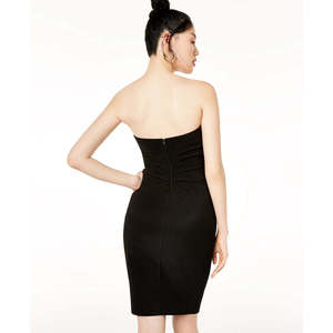 Abito da sera Emerald Sundae senza spalline, modello bandage, per ragazze, comodo, nero, lungo fino al pavimento, taglia media, con vita naturale - Product Image 2