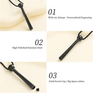 Stainless Steel Cremation Jewelry <b>for</b> <b>Ashes</b> Baseball Memorial Urn <b>for</b> <b>Ashes</b> <b>for</b> Human Pendant <b>Necklace</b> <b>for</b> Human Custom Size - Product Image 3