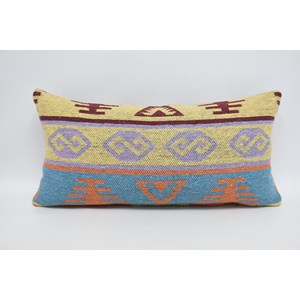 Purple Woven Bohemian Wool <b>Bolster</b> <b>Pillow</b> 12x24 Inch Luxury Eco-Friendly Non-Slip Removable Washable Vintage Pattern Home Decor - Product Image 5