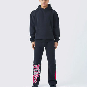 Survêtements de jogging personnalisés brodés pour hommes, coupe ajustée, 100% coton, cargo, sweat-shirts et sweats à capuche pour hommes - Product Image 1