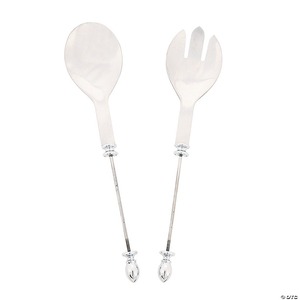 Servidor de ensalada de acero inoxidable moderno, mango elegante, utensilios de cocina para servir comedor para el hogar, restaurante, uso en fiestas - Product Image 2