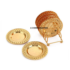Wood and Metal Decorative Latest Unique Design Wholesale Price Set of 4 <b>Coasters</b> <b>for</b> <b>Drink</b> - Product Image 6