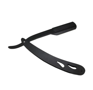 Navaja de Afeitar Profesional Personalizada de Alta Calidad para Hombre, Acero Inoxidable, Color Negro Sólido, Grado A+ - Product Image 1