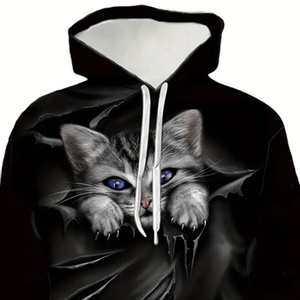 Fabricant OEM de sweats à capuche pour hommes imprimés par sublimation avec tissu en molleton de qualité supérieure, sweats à capuche respirants pour hommes d'hiver, 500 GSM - Product Image 6