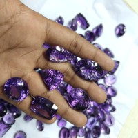 Améthyste naturelle faite à la main Concave Cut Gemstones Mix Shape Crystal Jewelry Making Concave Cut Loose Gemstones-Prix de gros Lot