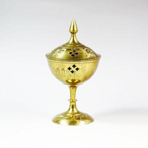 Fournitures d'église de Jérusalem encensoir décoratif diffuseur de luxe symbole juif haut brûleur d'encens en laiton artisanat en métal décor à la maison - Product Image 4