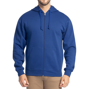 Sweats à capuche zippés en coton avec logo personnalisé pour hommes OEM sweat-shirt zippé à capuche de marque privée tissu doux décontracté en vrac à bas prix - Product Image 1