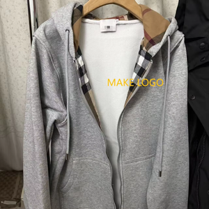 Chaqueta de Invierno con Capucha para Hombre, Estilo Británico, de Alta Calidad, con Cremallera, Estampado Digital, Forro Polar, Cortavientos, con Logotipo Bordado - Product Image 1