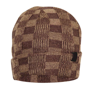 2025 Winter Polar Fleece Beanie Knit <b>Hats</b> for Men <b>Women</b> High Quality Daily Warm Beanie Plaid Digital Printing Travel Accessory - Product Image 2