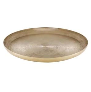 Plateau de service de luxe en métal aluminium avec chargeur plaqué or utilisé dans les restaurants et les mariages - Product Image 1