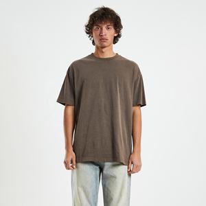 T-shirt à col rond à manches courtes en coton épais pour hommes T-shirt personnalisé de fitness jogging 220GSM pour hommes - Product Image 1