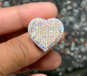 Anillo de plata esterlina con forma de corazón de moissanita, hermoso anillo de compromiso, anillo personalizado de moissanita - Product Image 3