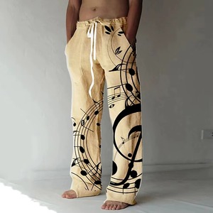 Pantalones rectos ligeros de cintura media para hombre, transpirables, estampados en 3D, gráficos, Otoño, informal, vacaciones diarias, ropa de calle, Joggers - Product Image 1