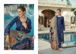 Pashmina de viscosa pura al por mayor, Colección Salwar Kameez con estampado de papel de aluminio digital y bordado, ideal para ropa de fiesta - Product Image 2