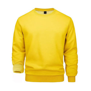 Nuevo patrón sudadera básica mezcla de algodón peso ligero transpirable tela logotipo personalizado calle moda sudadera para hombres - Product Image 3