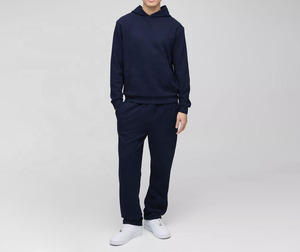 Chándal holgado acampanado de algodón liso de peso pesado personalizado OEM para hombre, conjunto de pantalones de chándal y Sudadera con capucha, chándal de secado rápido - Product Image 5