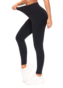 Wholesale Custom High Quality Active Sports Fitness <b>Leggings</b> Women Elastic Waist Quick Dry OEM Service Full Length <b>Pockets</b> - Product Image 4