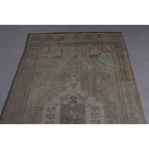 Alfombra Vintage de 3.6x7.8 pies, Alfombra Oriental Marrón de Lana - Product Image 4