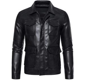 ขายส่งแฟชั่นผู้ชายเสื้อหนังหนัง PU คุณภาพสูงผู้ชายเสื้อหนัง - Product Image 3